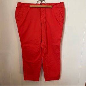 Old Navy Chinos with Back Pockets, Deep Coral, Size 16